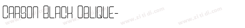 Carson Black Oblique字体转换